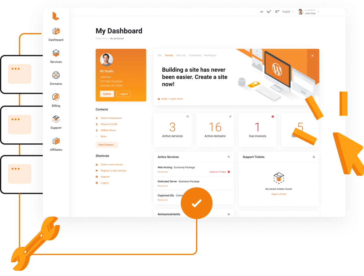 Einfache Domainverwaltung